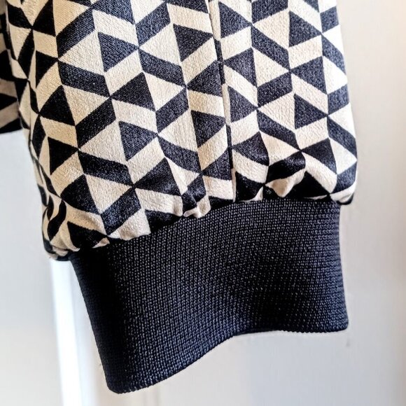 Scotch & Soda Black Tan Reversible Quilted Bomber Jacket - Picture 6 of 9